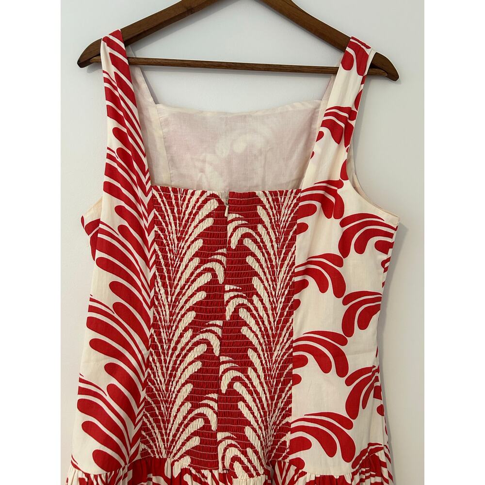 NWT Ciebon Sade Wiggle Wavy Stripe Sleeveless Dress Button Front Drop Waist XL - Picture 8 of 11